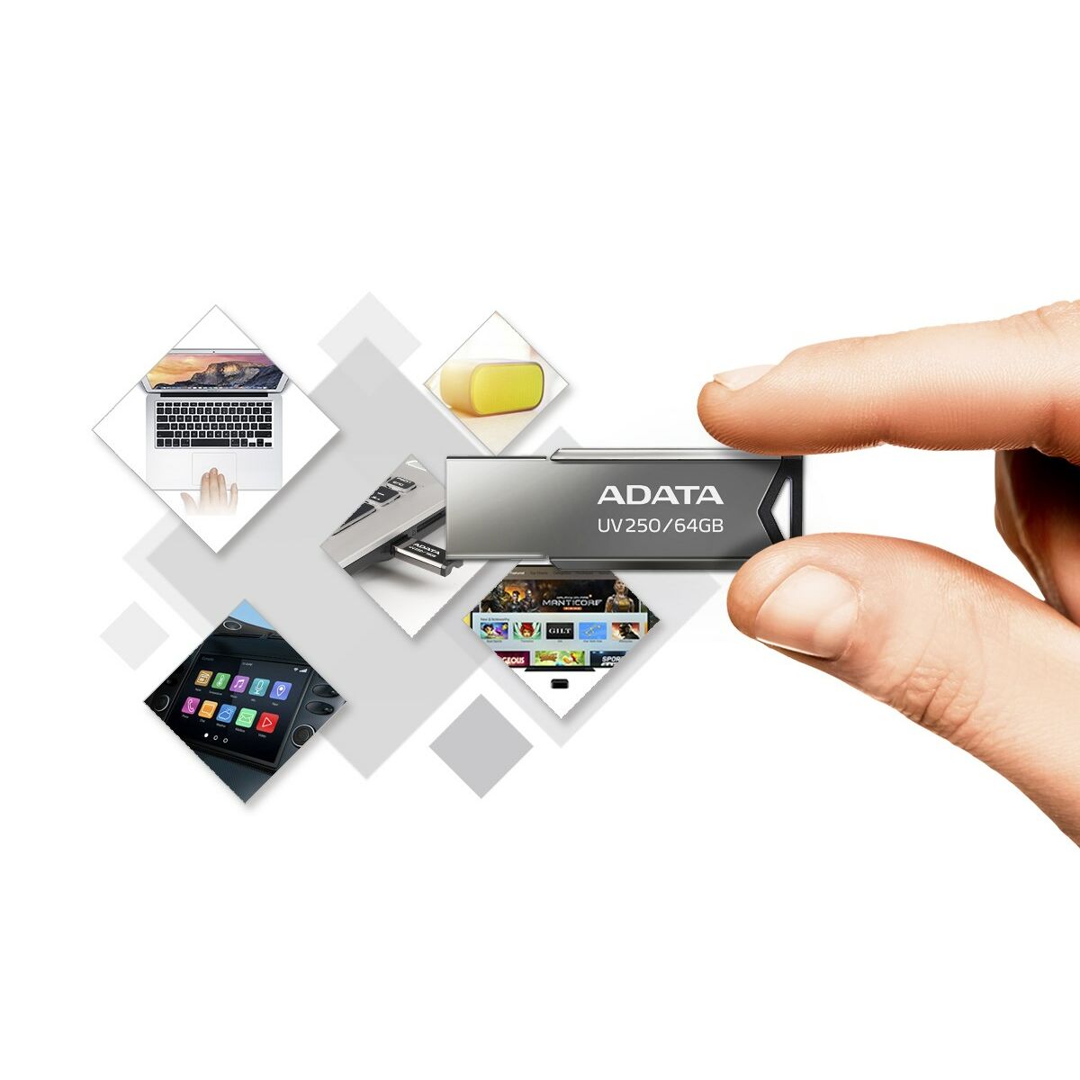 USB flash disk Adata UV250 Stříbřitý 32 GB